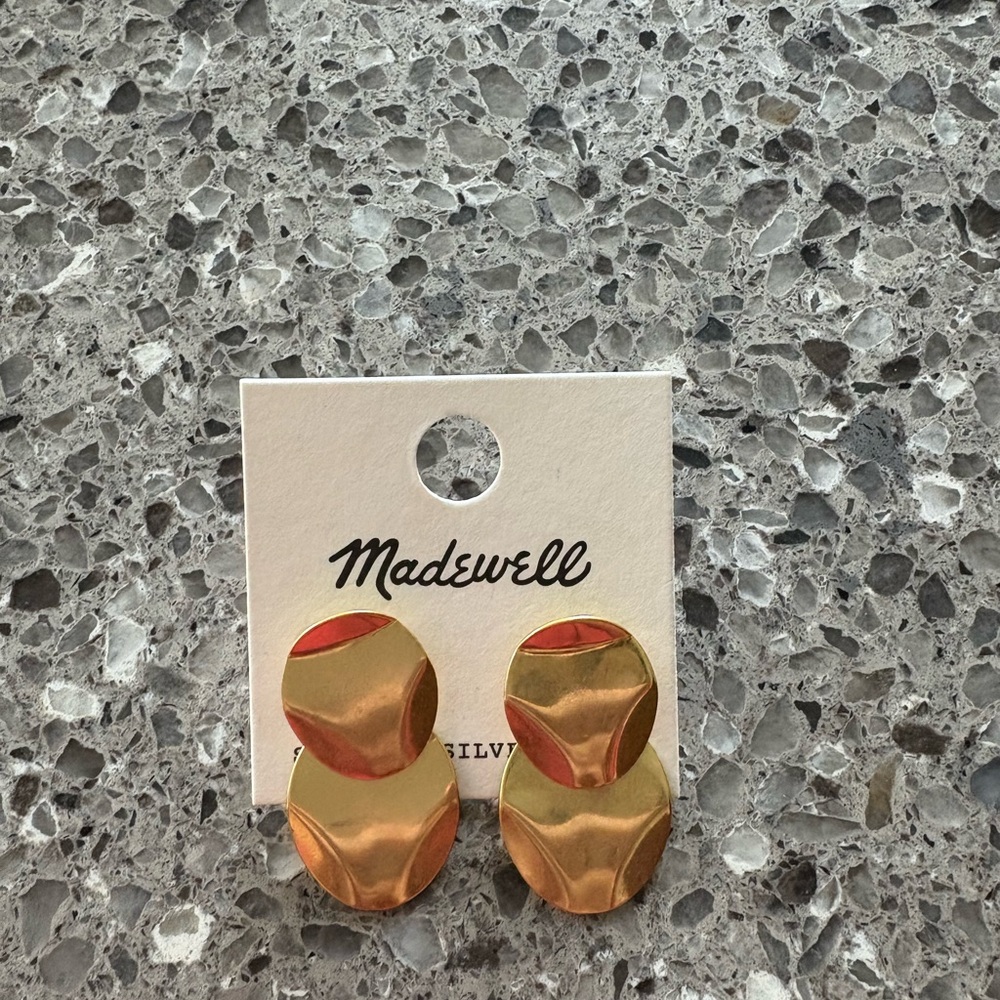 Madewell Gold Oval Earrings